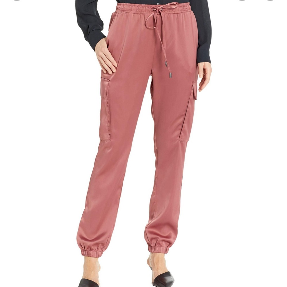 NWT Kenneth Cole Pink Satin Joggers